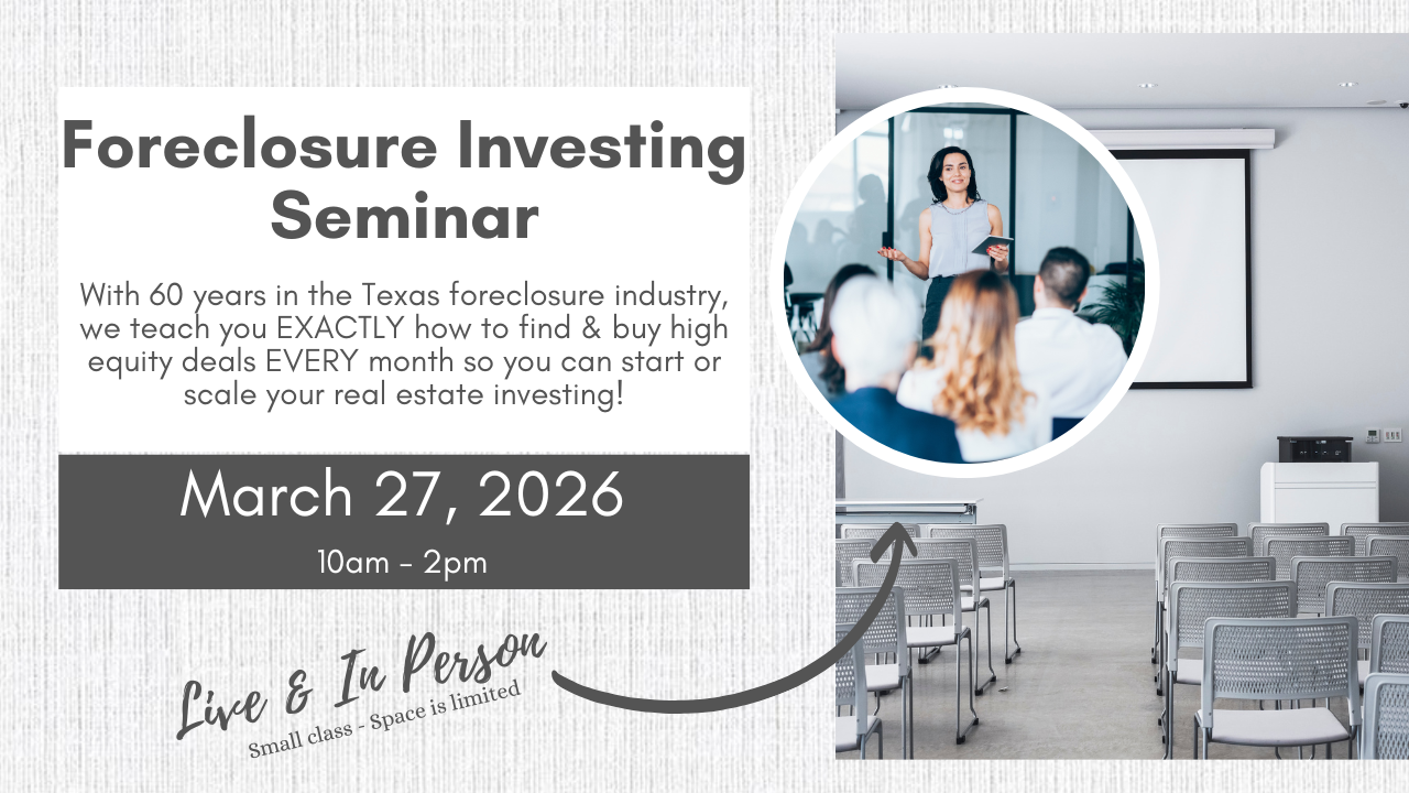 Foreclosure Investing Seminar